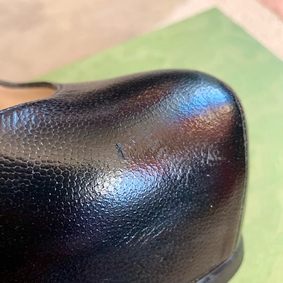 SOLD YSL Tribtoo Platform Pumps Yves Saint Laurent Tribute Leather 38.5 Black - Picture 6 of 14